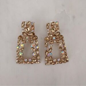 AMAZON KELMALL COLLECTION Rhinestone Geometric Dangle Earrings